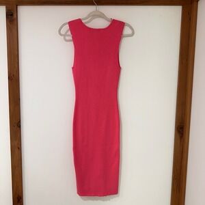 Willow & Wind Ribbed Knit Midi Dress Pink Sleeveless Size Large Barbiecore